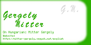 gergely mitter business card